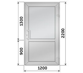 Одностворчатая дверь глухая ТАТПРОФ 1200x2200