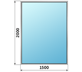 Одностворчатое окно NEWTEC 1500x2000