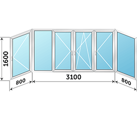 Теплое окно на лоджию Rehau 4700x1600